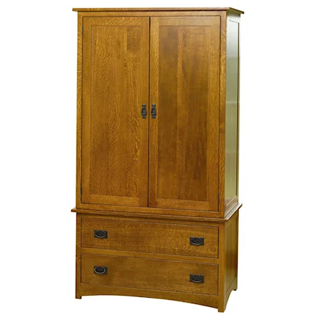 Two Piece Armoire with Two Doors